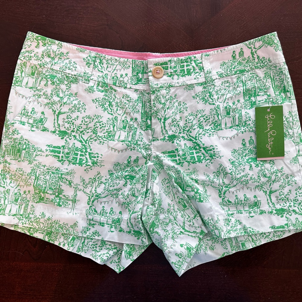 Lilly Pulitzer Callahan shorts - Mini Spring Fever Toile - size 8 NWT
